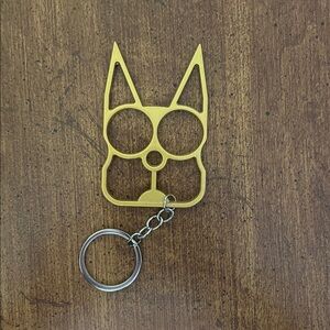 Gold Cat-Shaped Self Defense Keychain-7 Available in Gold